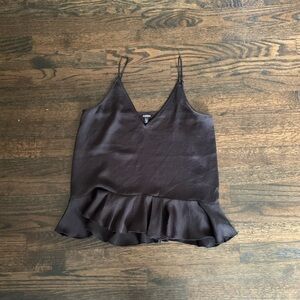 Express Silky Downtown Cami with Peplum Hem